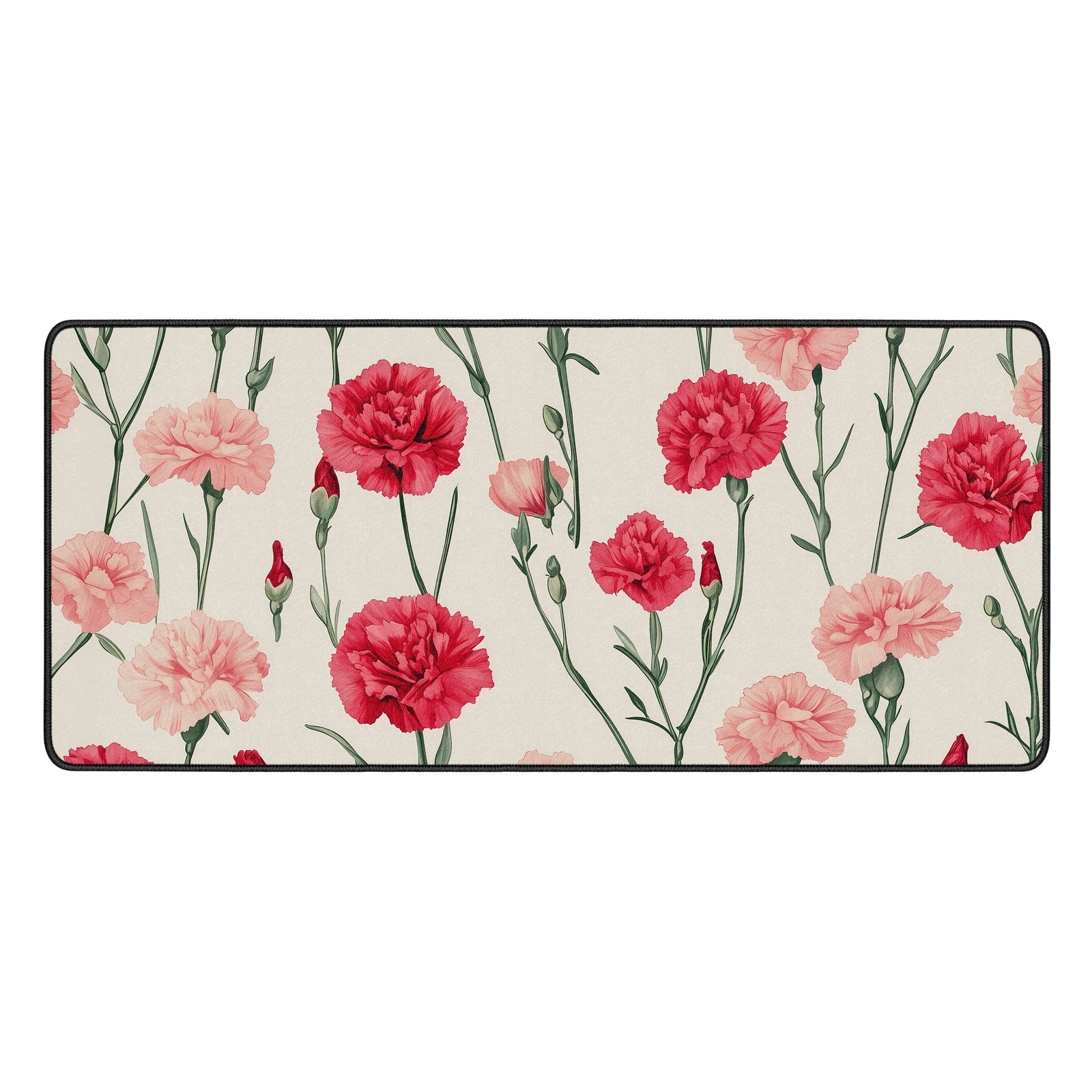 Carnation Flower Desk Mat - Custom Mouse Pad