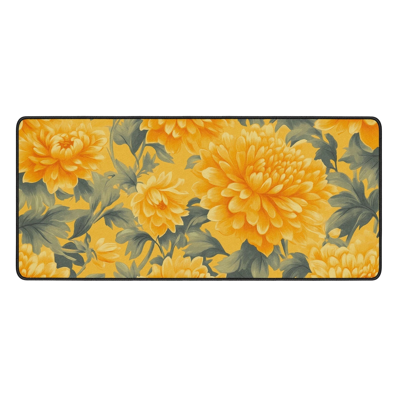 Chrysanthemum Flower Desk Mat - Custom Mouse Pad