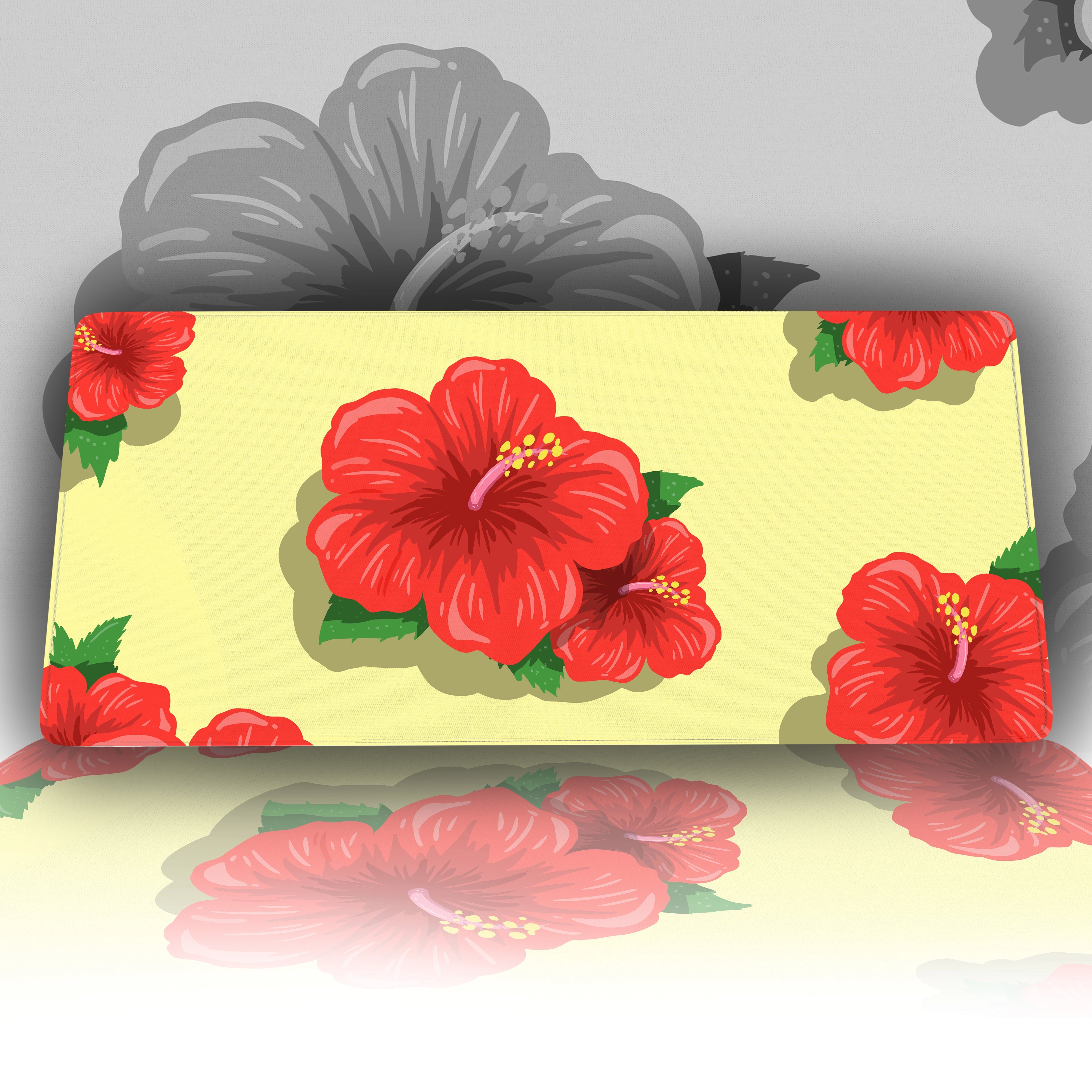 Hibiscus Flower Desk Mat - Custom Mouse Pad
