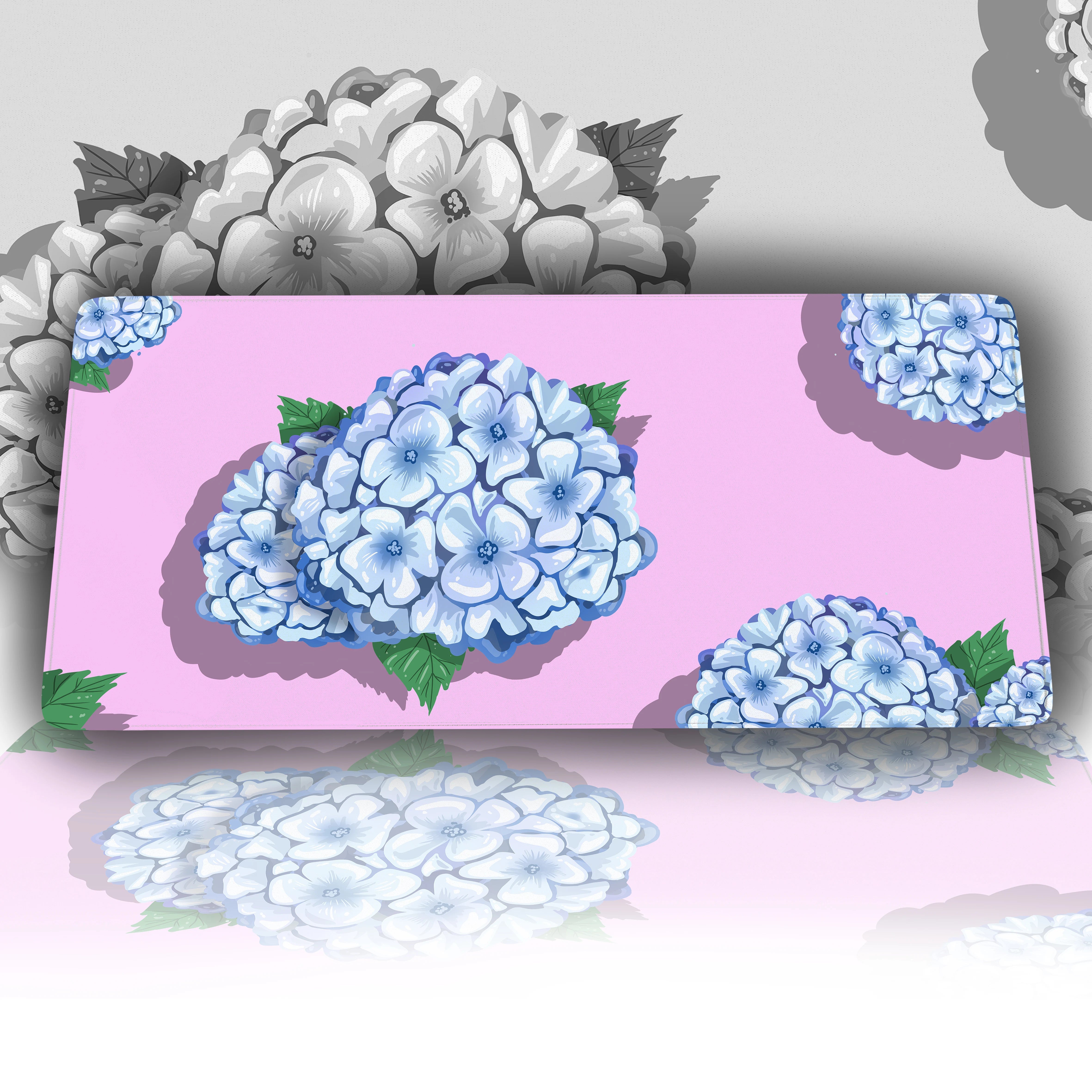 Hydrangea Flower Desk Mat - Custom Mouse Pad