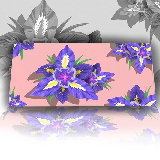 Iris Flower Desk Mat - Custom Mouse Pad