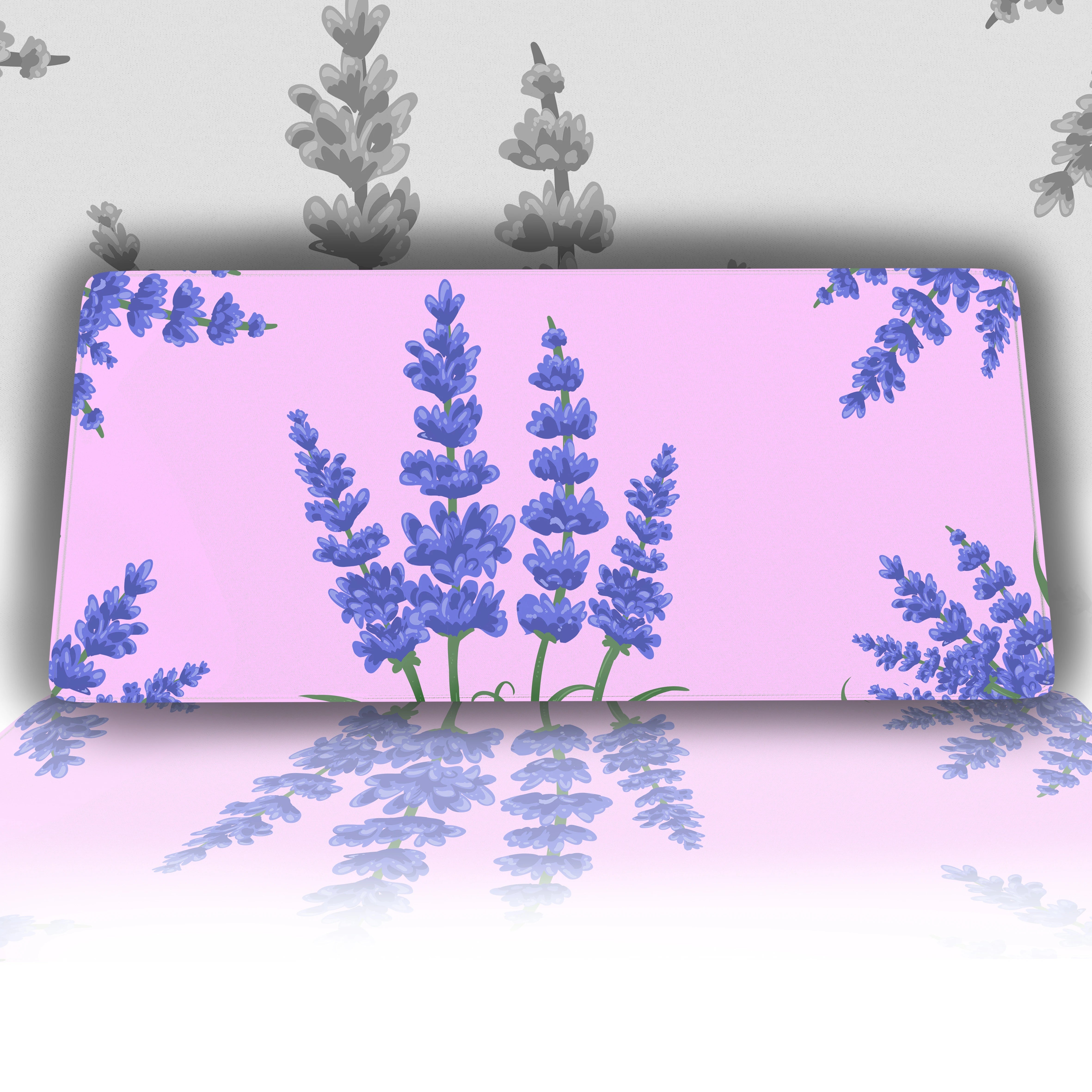 Lavender Flower Desk Mat - Custom Mouse Pad