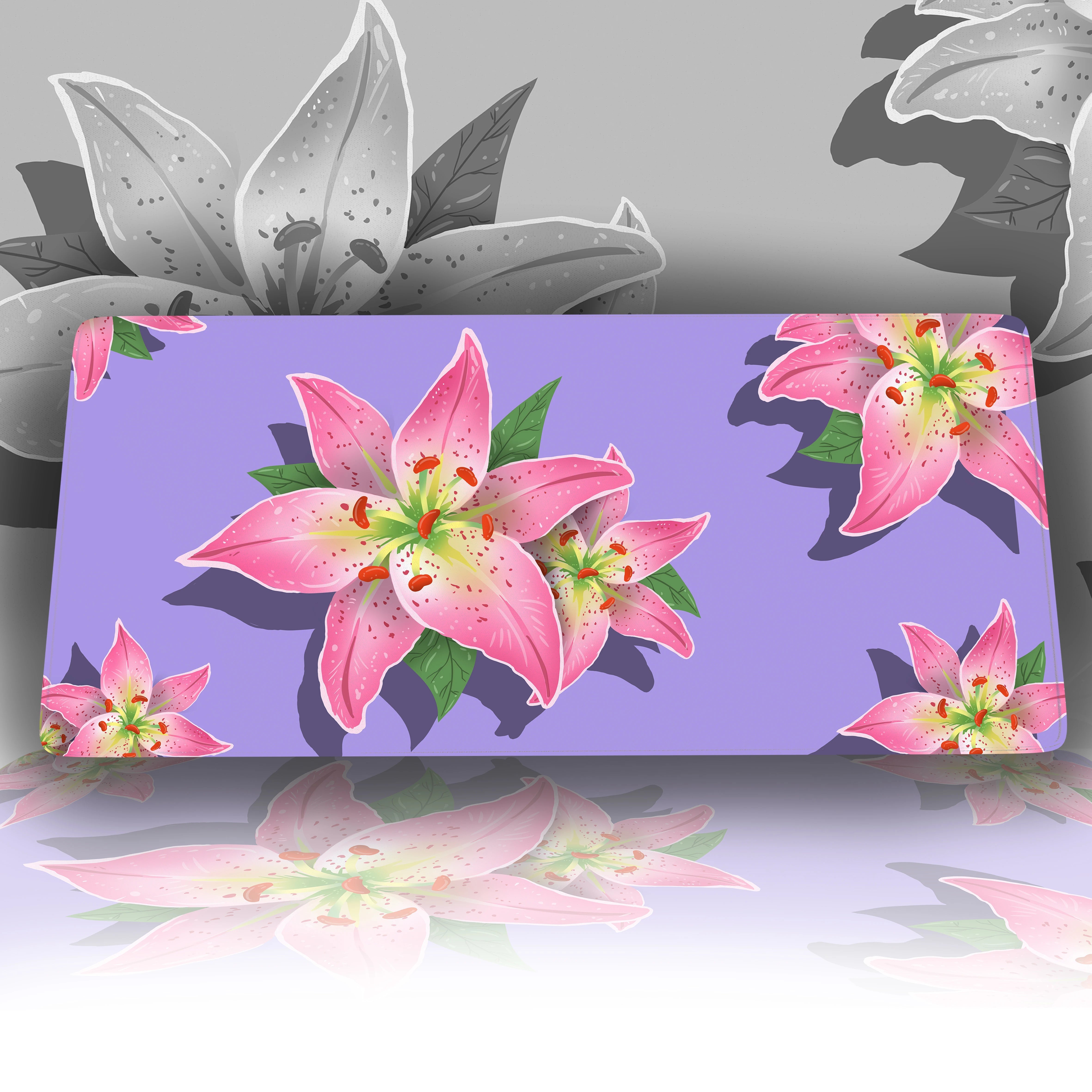 Lillium Flower Desk Mat - Custom Mouse Pad