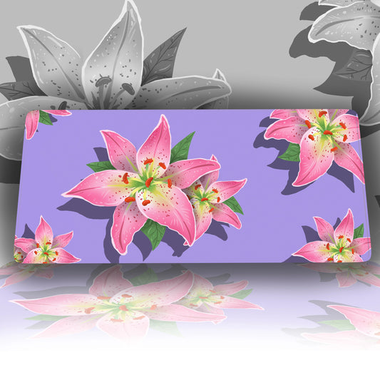 Lillium Flower Desk Mat - Custom Mouse Pad