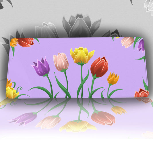 Tulip Flower Desk Mat - Custom Mouse Pad