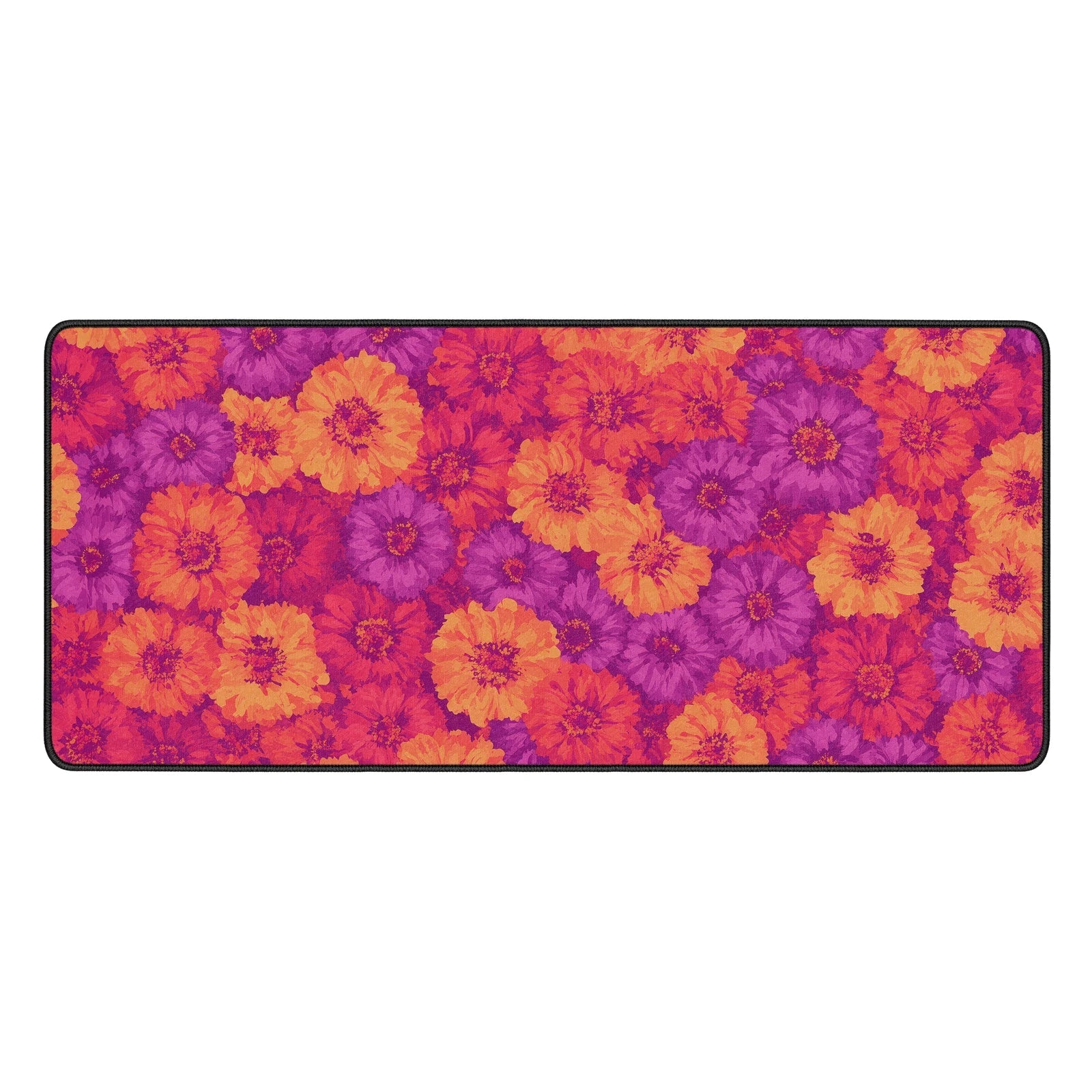 Zinnia Flower Desk Mat - Custom Mouse Pad