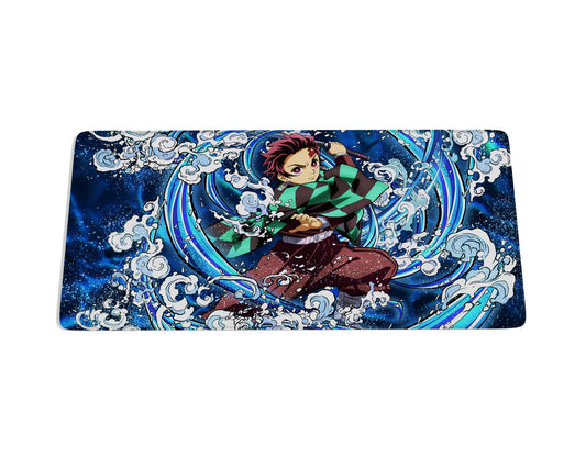 Demon Slayer - Tanjiro Water Wind Mouse Pad - CustomMousePad.com.au | #1 Custom Mouse Pad Brand